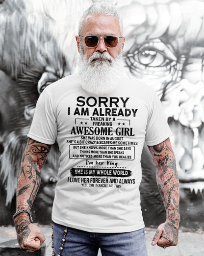 August - Awesome Girl born in August - Special gift for your boyfriend - HL08 (SKU.AT16)