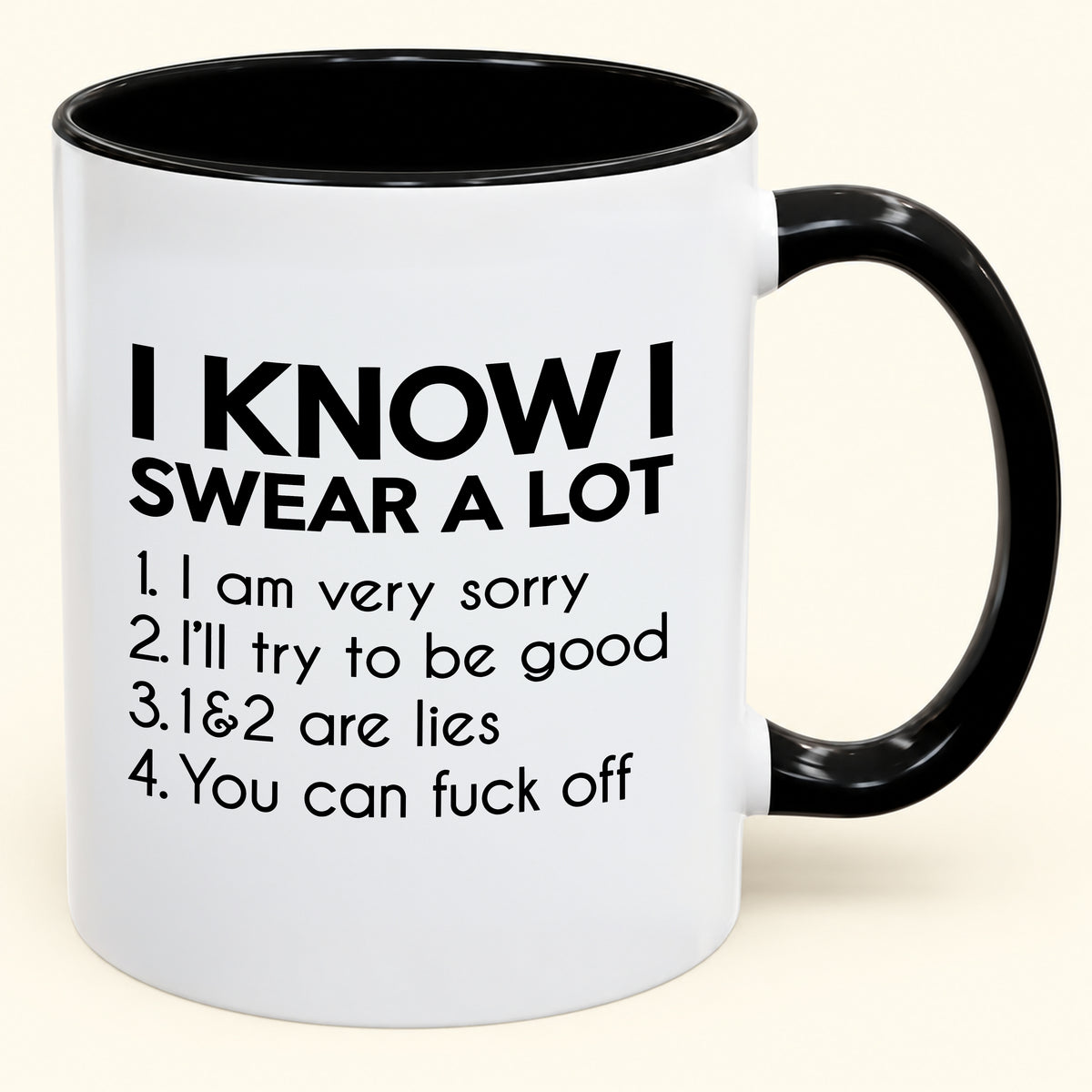 I Know I Swear a Lot - Funny Gift Mug - MERRY CHRISTMAS 2026 (SKU2610-1012)