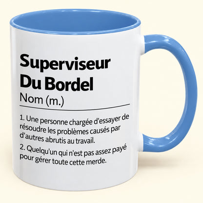 Superviseur d'un Bordel Sans Nom – Mug Humoristique – JOYEUX NOËL 2026 (SKU2610-981)