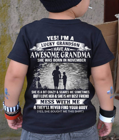 November - Gift For Grandson Tshirt - Funny T-shirts For Grandson - Special Gift For Your Grandson - HL11 (SKU2605-431-11)