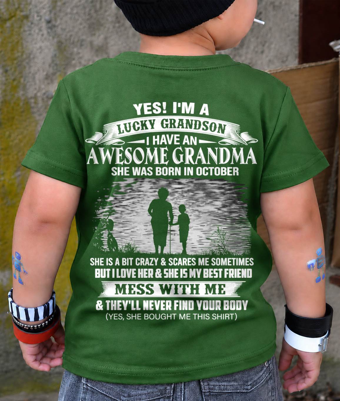 October - Gift For Grandson Tshirt - Funny T-shirts For Grandson - Special Gift For Your Grandson - HL10 (SKU2605-431-10)