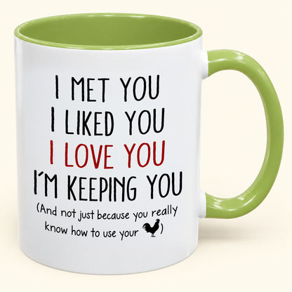 I Met You, I Liked You, L Love You, I'm Keeping You - Mug Funny Christmas 2026 - Gifts For Husband (SKU2610-770)