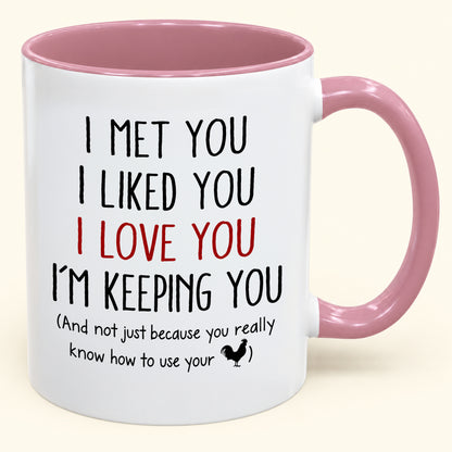I Met You, I Liked You, L Love You, I'm Keeping You - Mug Funny Christmas 2026 - Gifts For Husband (SKU2610-770)