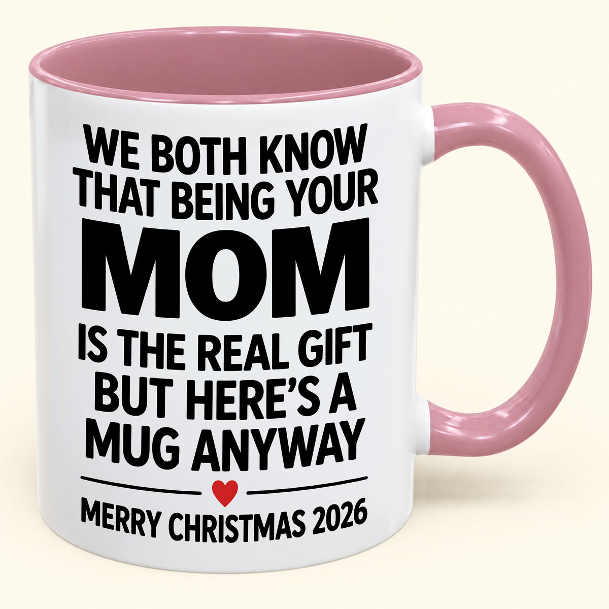 Being Your Mom Is The Real Gift – Funny Christmas 2026 – Gift From Mom To Son Daughter – Coffee Mug (SKU2610-168)
