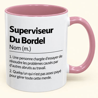 Superviseur d'un Bordel Sans Nom – Mug Humoristique – JOYEUX NOËL 2026 (SKU2610-981)