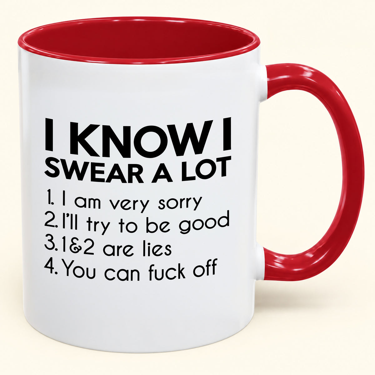 I Know I Swear a Lot - Funny Gift Mug - MERRY CHRISTMAS 2026 (SKU2610-1012)