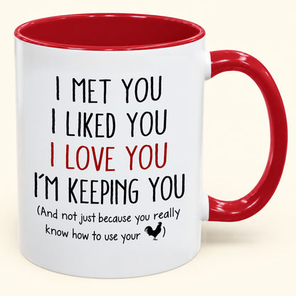 I Met You, I Liked You, L Love You, I'm Keeping You - Mug Funny Christmas 2026 - Gifts For Husband (SKU2610-770)