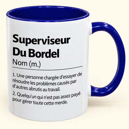 Superviseur d'un Bordel Sans Nom – Mug Humoristique – JOYEUX NOËL 2026 (SKU2610-981)