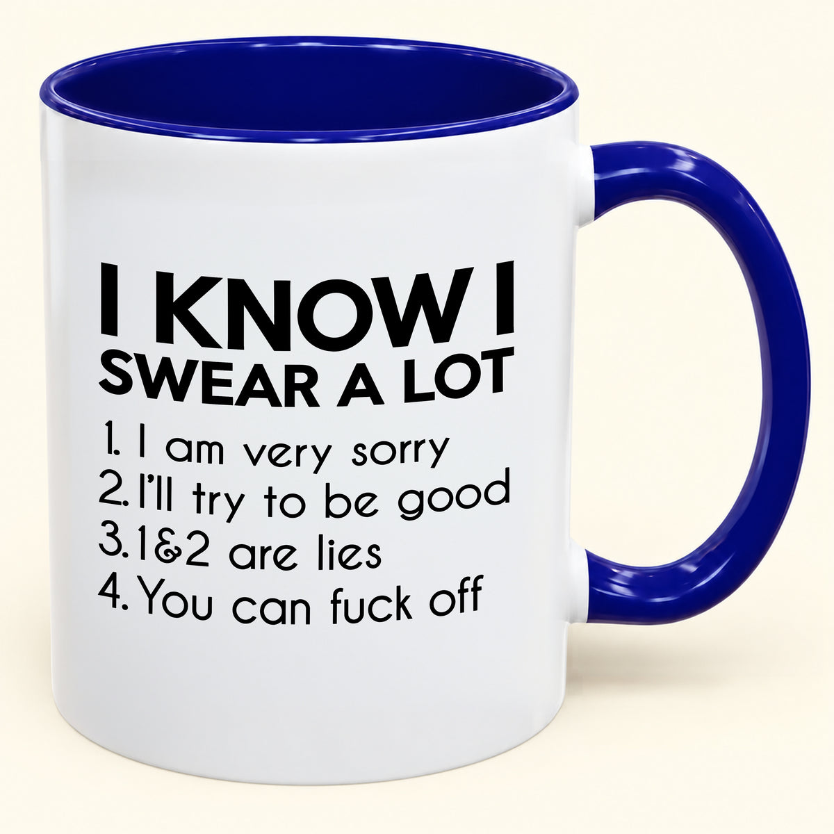 I Know I Swear a Lot - Funny Gift Mug - MERRY CHRISTMAS 2026 (SKU2610-1012)