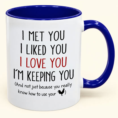 I Met You, I Liked You, L Love You, I'm Keeping You - Mug Funny Christmas 2026 - Gifts For Husband (SKU2610-770)