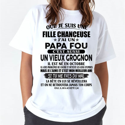 Octobre Papa Fou - Le cadeau parfait pour votre fille - HL10 (SKU10-179-10)