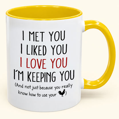 I Met You, I Liked You, L Love You, I'm Keeping You - Mug Funny Christmas 2026 - Gifts For Husband (SKU2610-770)