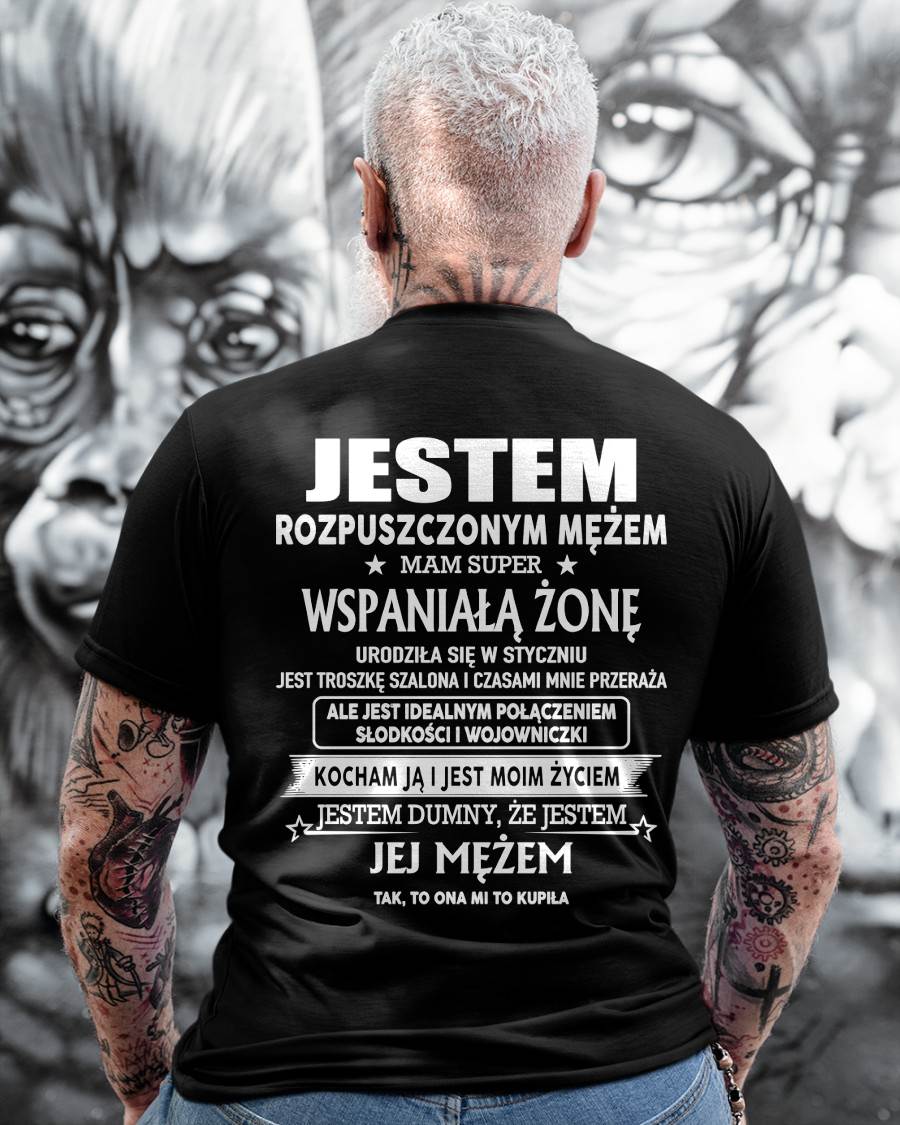 Niesamowita Żona Urodzona w styczniu – Idealny Prezent dla Twojego Męża - HL01 (SKU11-67-01)