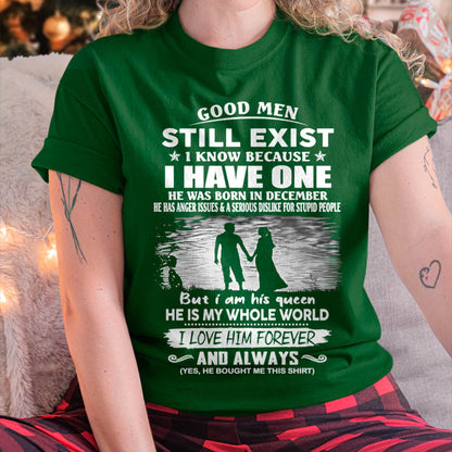 December - Good Men Still Exist - Perfect Gift For Your Girlfriend or Wife - HL12 (SKU2607-16-12)
