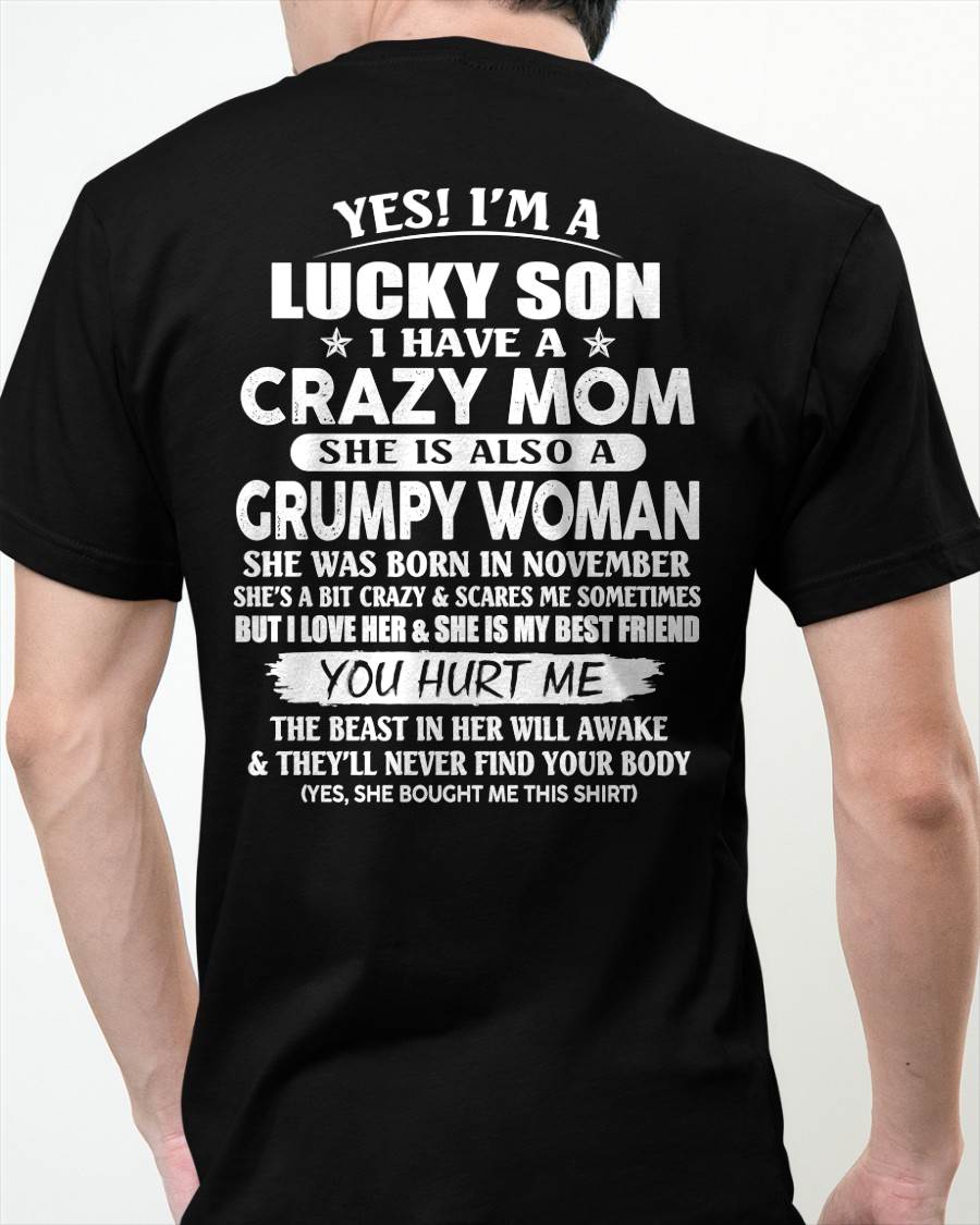 Awesome Mom was born November - Gift for spoiled son, Gift for lucky son - Perfect gift for your son - HL11 (SKU10-89-11)