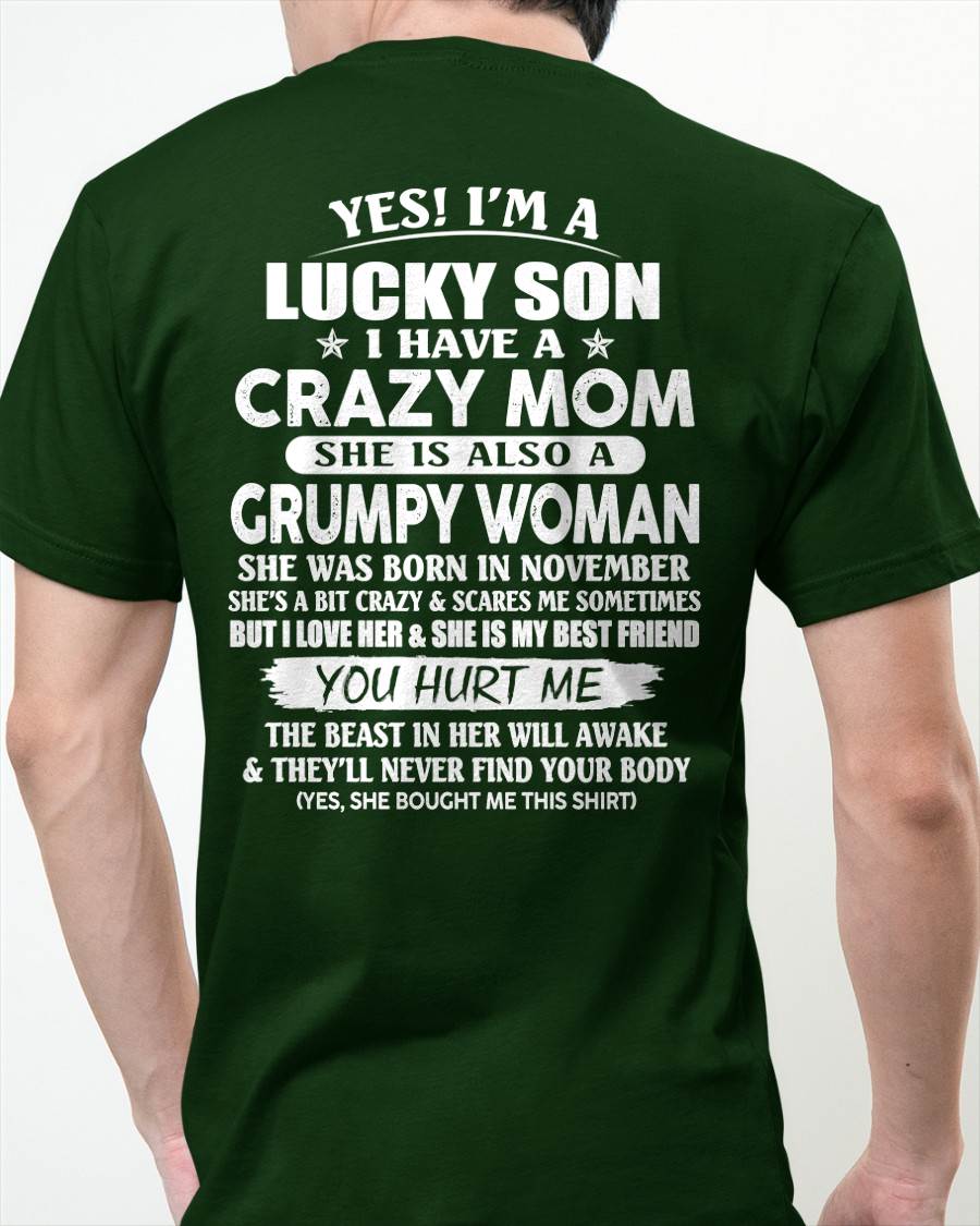 Awesome Mom was born November - Gift for spoiled son, Gift for lucky son - Perfect gift for your son - HL11 (SKU10-89-11)