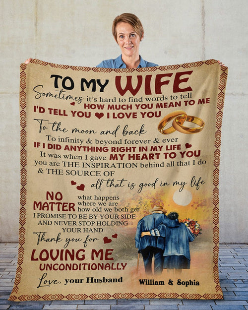 Special blanket for Wife - From Husband blanket (SKU2602-159)