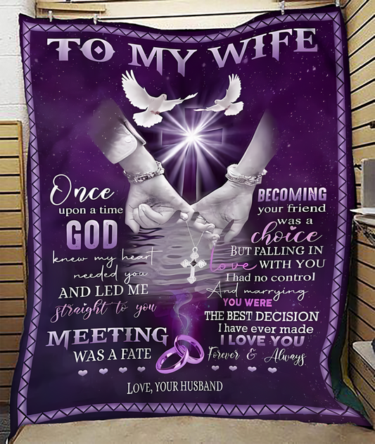 Special Gift For Your Wife Blanket - From Husband (SKU-CHAU-B16)