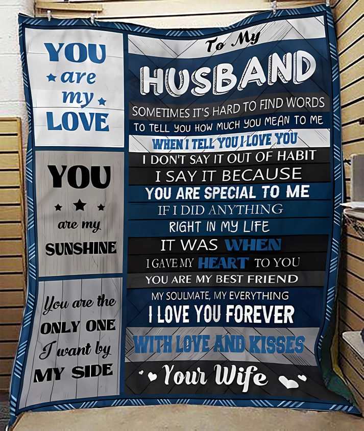 Special Gift For Your Husband Blanket - From Wife (SKU-CHAU-B17)