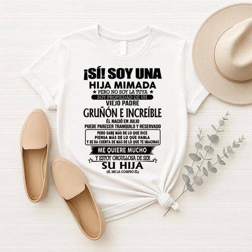 (Julio) Padre Increíble - Regalo especial para hija - T07 (Sku.TbnA16)