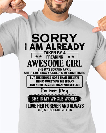 April - Awesome Girl born in April - Special gift for your boyfriend - HL04 (SKU.AT16)