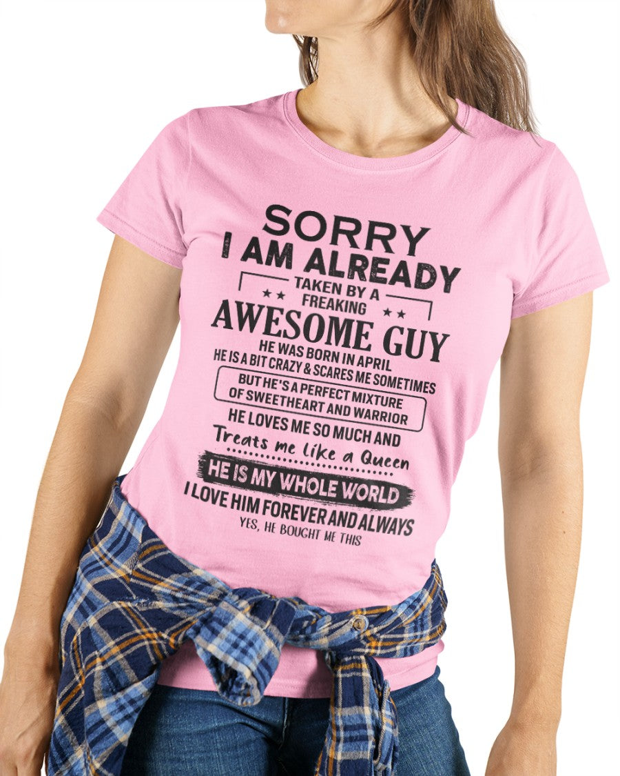 April - Awesome guy was born in April - Perfect gift for your girlfriend - HL04 (SKU05-108-04)