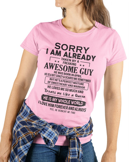 April - Awesome guy was born in April - Perfect gift for your girlfriend - HL04 (SKU05-108-04)