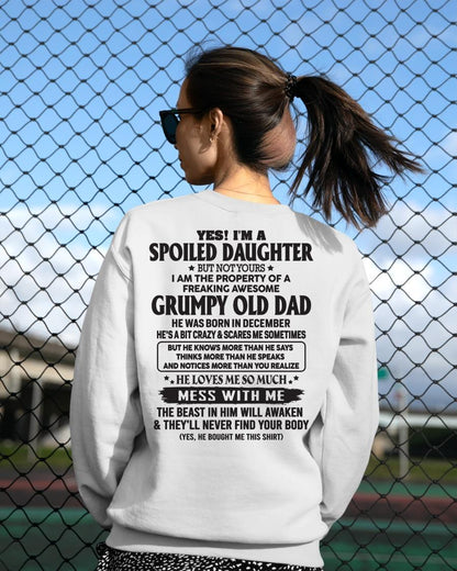December - Grumpy Old Dad was born in December - Gift for your daughter from dad - HL12 (SKU05-89-12)