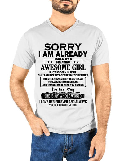 April - Awesome Girl born in April - Special gift for your boyfriend - HL04 (SKU.AT16)