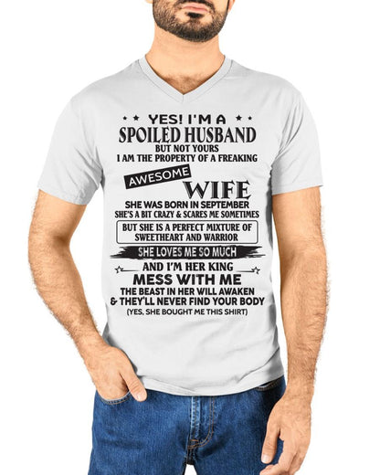 September - Awesome wife born in September - Special gift for your husband - HL09 (SKU06-03)