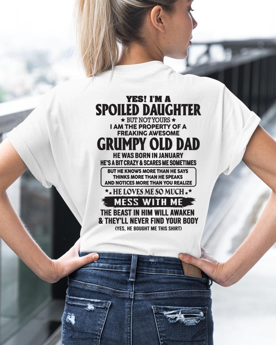January - Grumpy Old Dad was born in January - Gift for your daughter from dad - HL01 (SKU05-89-01)