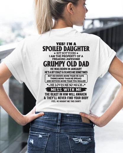 January - Grumpy Old Dad was born in January - Gift for your daughter from dad - HL01 (SKU05-89-01)