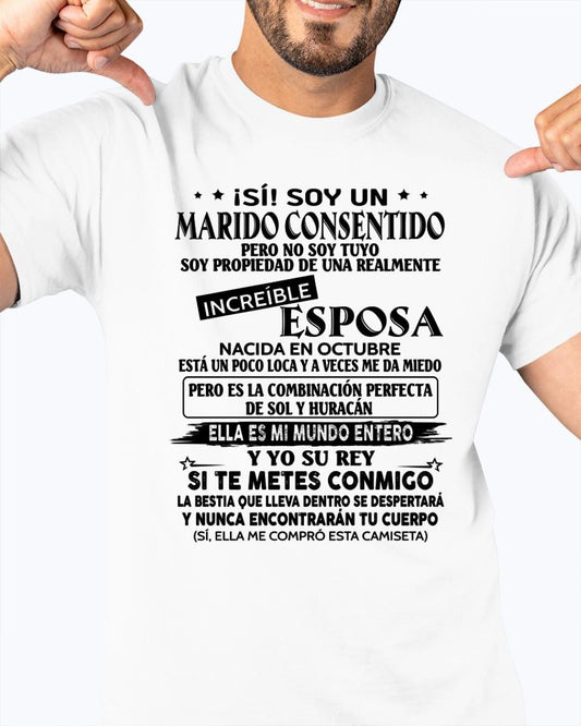 Octubre - Esposa increíble - Regalo especial para Marido - T10 (Sku.tbnA4)