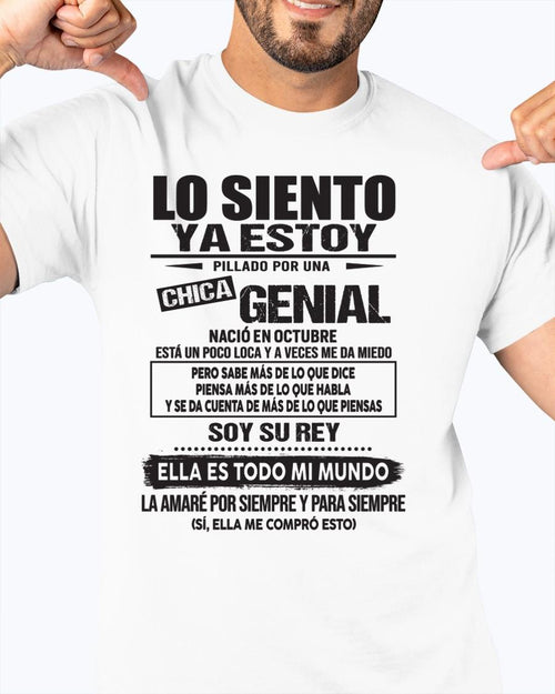 Octubre Chica Genial - Regalo especial para tu novio - T10 (SKU05-95-10)
