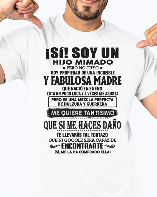 Madre increíble nació en enero – Regalo especial para hijo – T01 (SKU06-12)