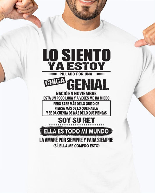 Noviembre Chica Genial - Regalo especial para tu novio - T11 (SKU05-95-11)