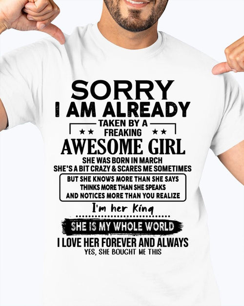 March - Awesome Girl born in March - Special gift for your boyfriend - HL03 (SKU.AT16)