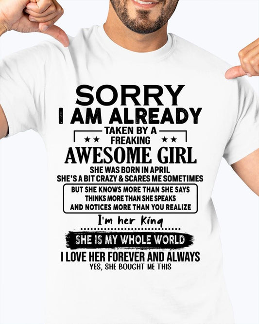 April - Awesome Girl born in April - Special gift for your boyfriend - HL04 (SKU.AT16)