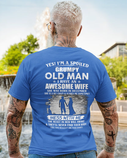 Awesome wife was born December - Gift for boyfriend, Gift for husband from wife - Perfect gift for your husband - HL12 (SKU10-79-12)