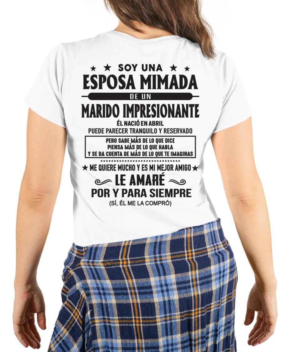 Abril - Soy una Esposa mimada de un Marido impresionante - Regalo especial para tu esposa - T04 (SKU05-101-04)