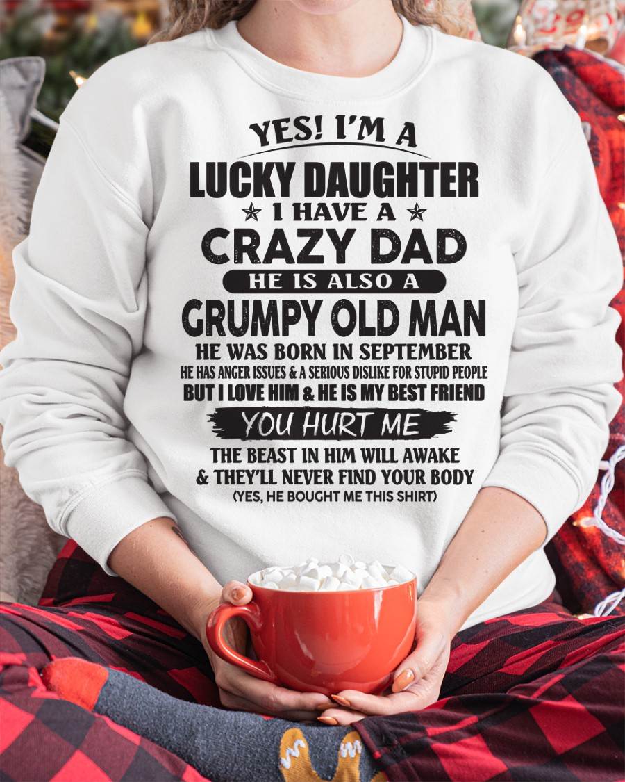 September - Awesome Grumpy Old Dad - Special gift for your daughter - HL09 (SKU10-112-09)