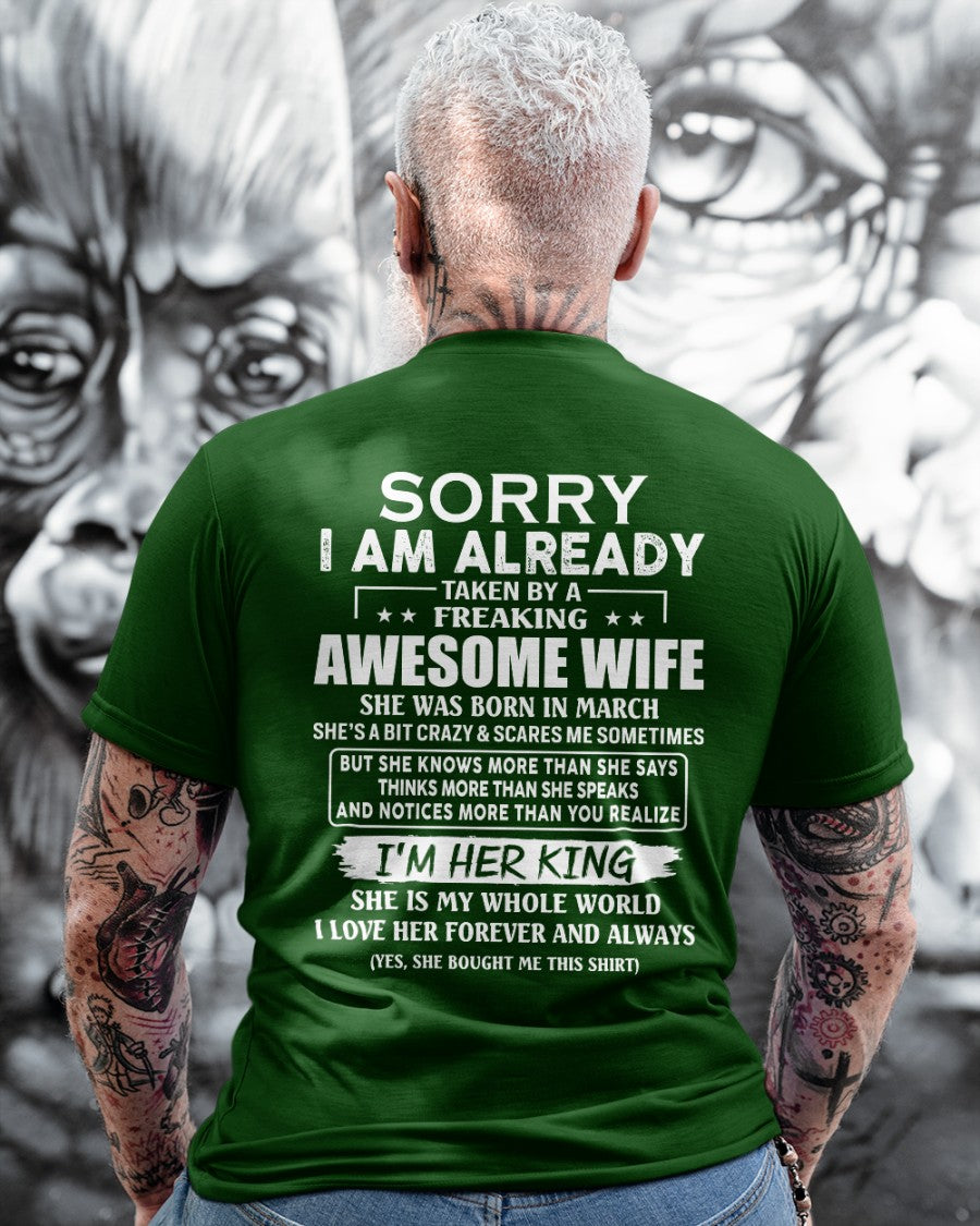 Awesome wife March - Perfect gift for your husband - HL03 (SKU68-79-03)