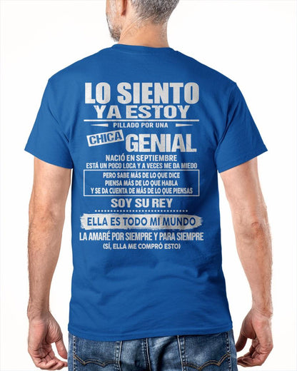 Septiembre - Chica genial nació en septiembre - Regalo especial para novio - Negro - T09 (SKU05-80-09)