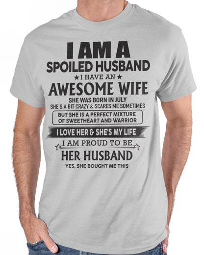 Awesome Wife born in July - Special gift for your Husband - HL07 (SKU06-50)