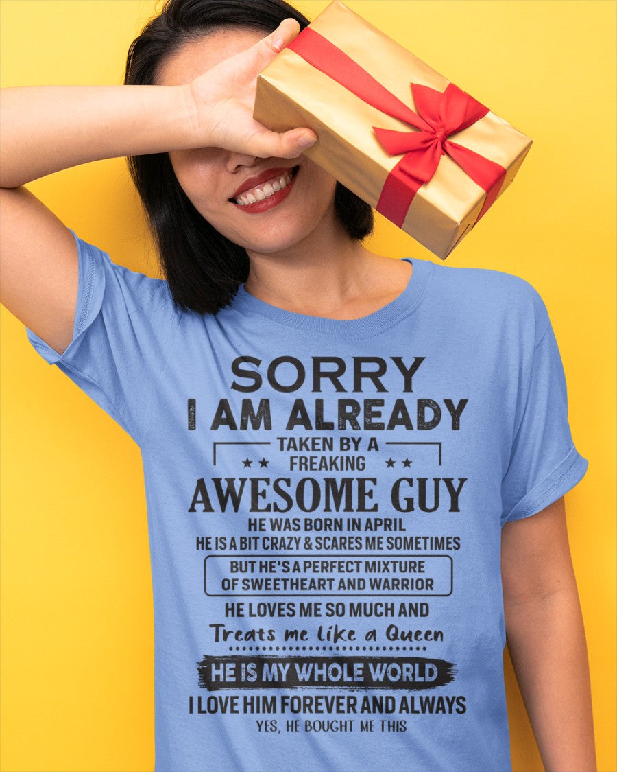 April - Awesome guy was born in April - Perfect gift for your girlfriend - HL04 (SKU05-108-04)