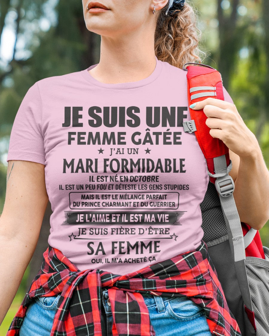 Mari Formidable Né En Octobre – Cadeau Parfait Pour Votre Femme – HL10 (SKU06-51-10)