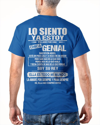 Abril Chica genial - Regalo especial para novio - Black - T04 (SKU05-80-04)