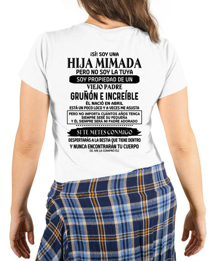 Abril - Padre increíble nacido en abril - Regalo perfecto para tu hija - T04 (SKU05-91-04)