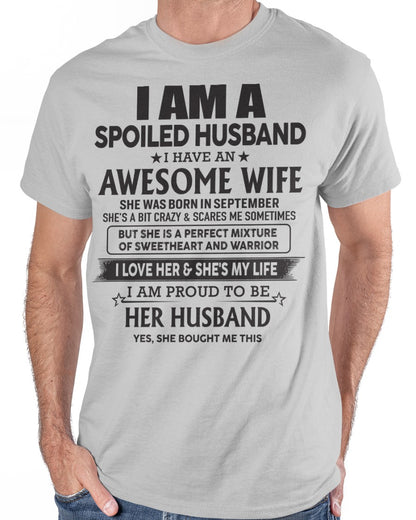 Awesome Wife born in September - Special gift for your Husband - HL09 (SKU06-50)