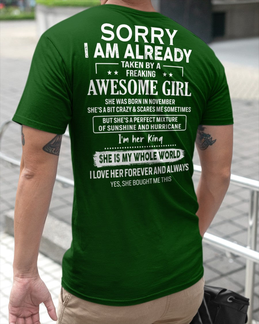November Awesome Girl - Gifts for your boyfriend, husband - HL11 (SKU.US.01)